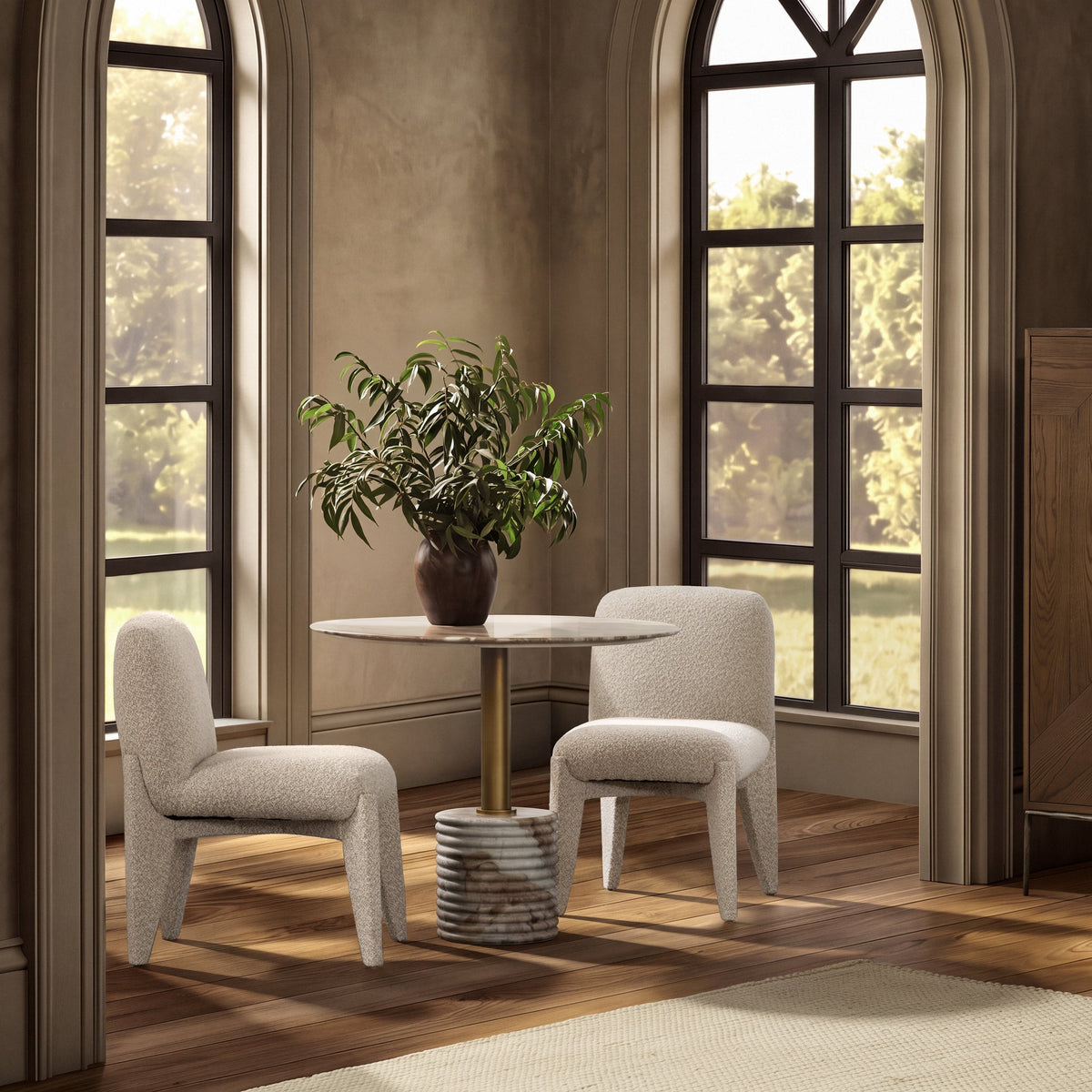 Roma Dining Table - Petal Stone / 36" / Round by Classic Home - view 6