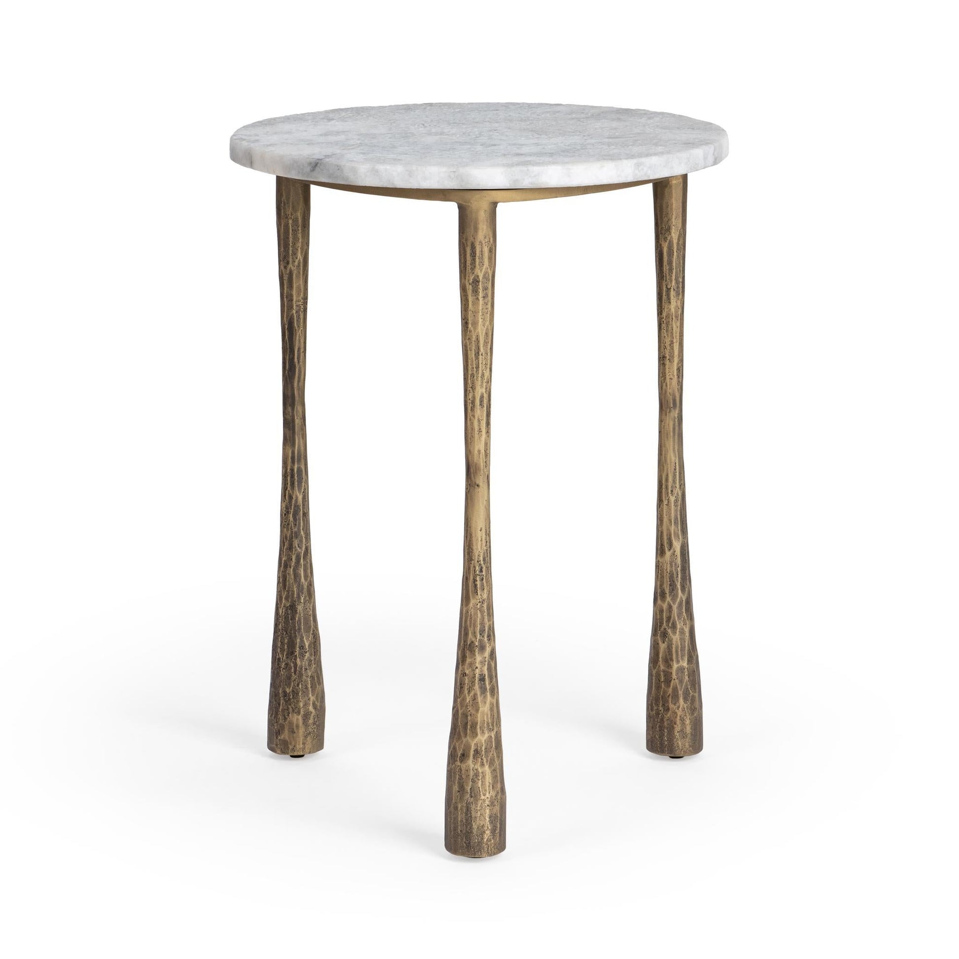 Venicia Round End Table - White Sage