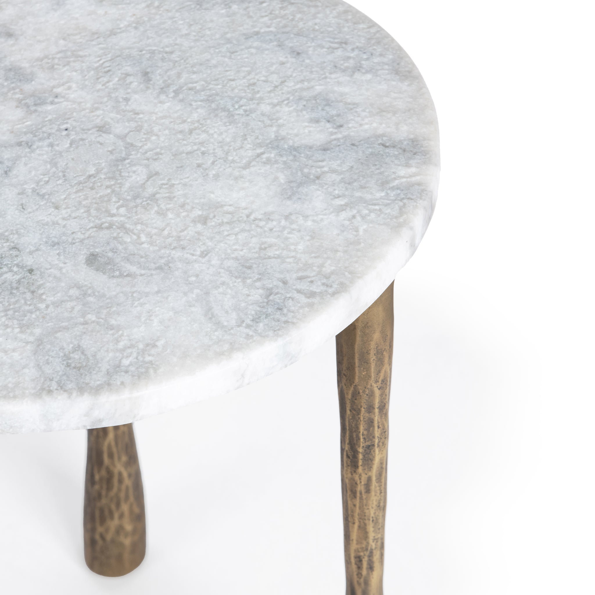 Venicia Round End Table - White Sage