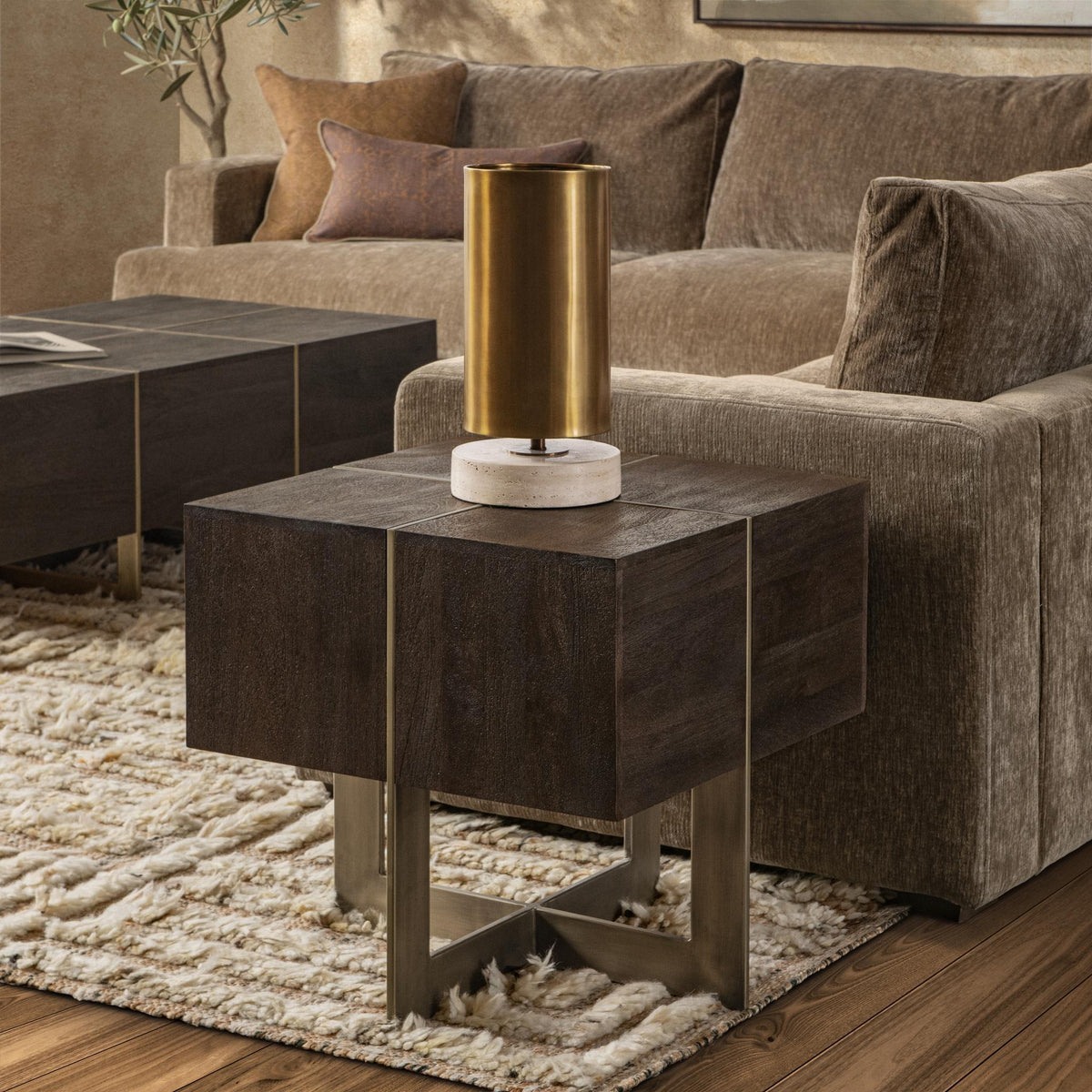 Desmond End Table - Cocoa Brown / 24" / Square by Classic Home - view 6