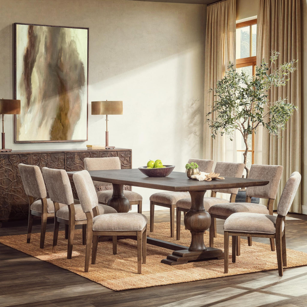 Hera Dining Table - Pecan Brown / 94" / Rectangle by Classic Home - view 6