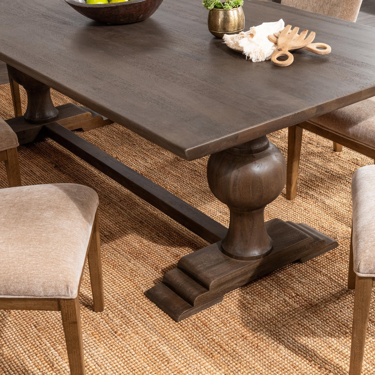 Hera Dining Table - Pecan Brown / 94" / Rectangle by Classic Home - view 7