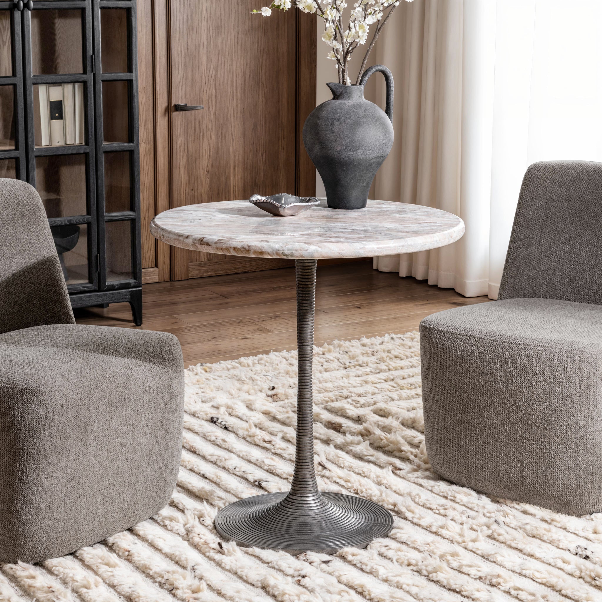 Hannabelle 30" Round Dining Table - Blushed Moon