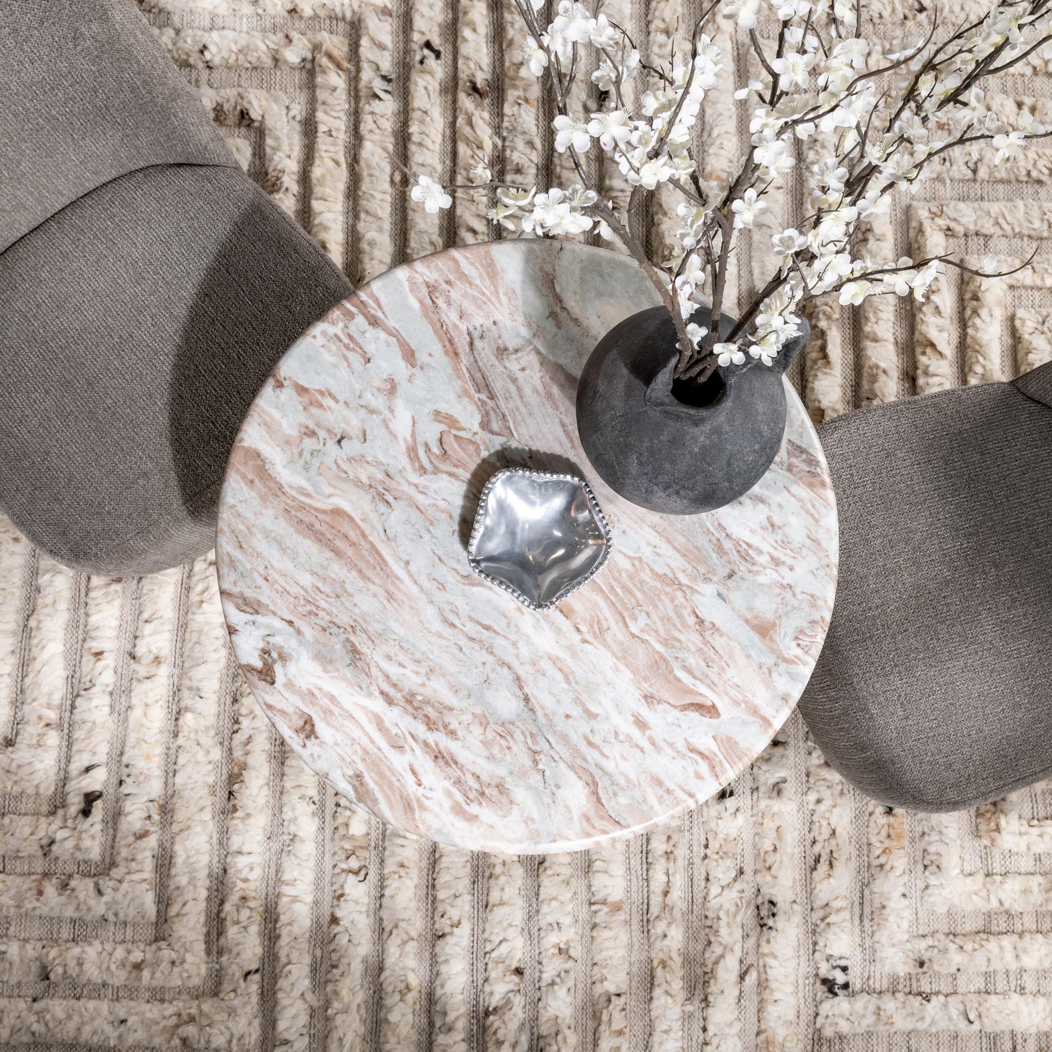 Hannabelle 30" Round Dining Table - Blushed Moon