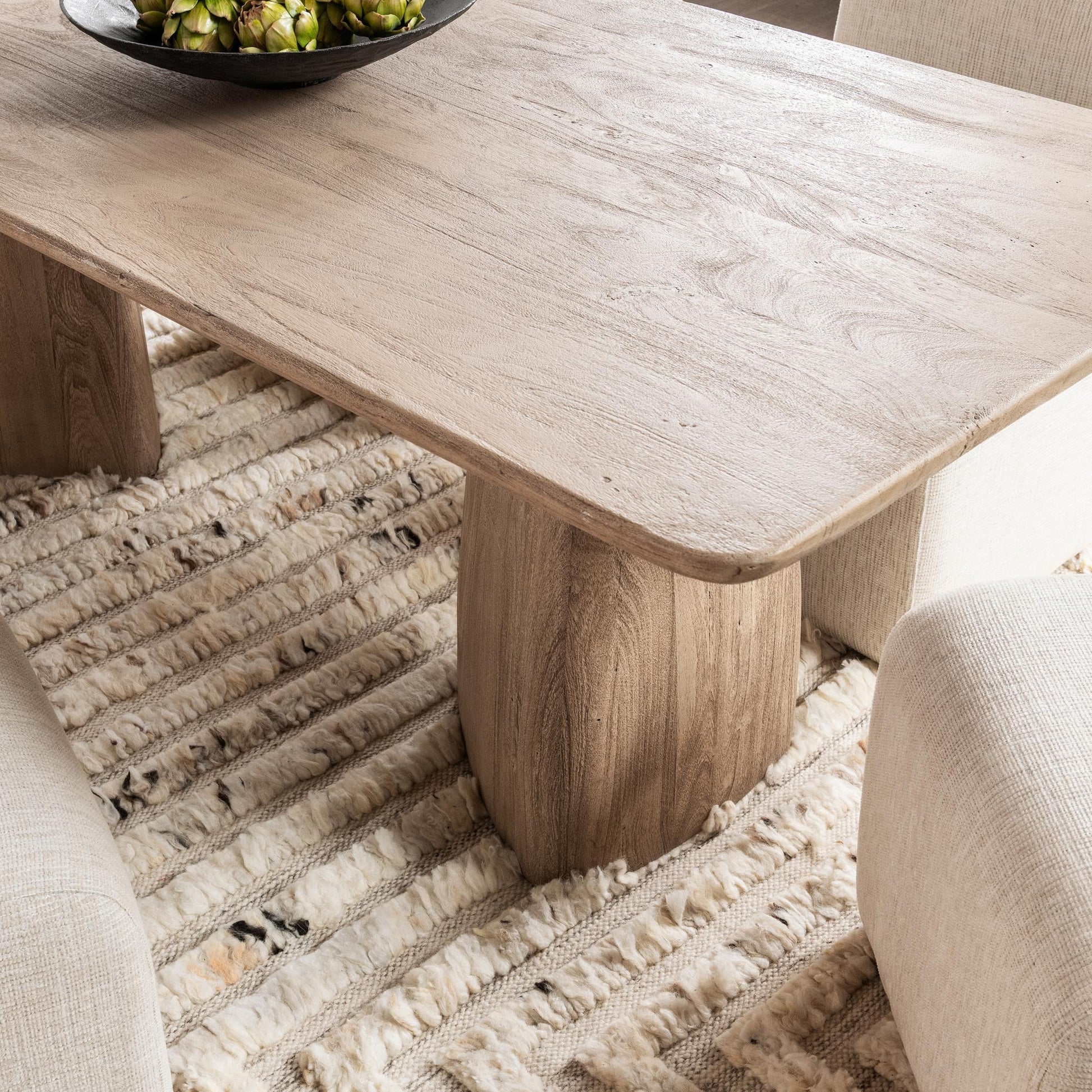 Torino 90" Dining Table - Sandstone Greige