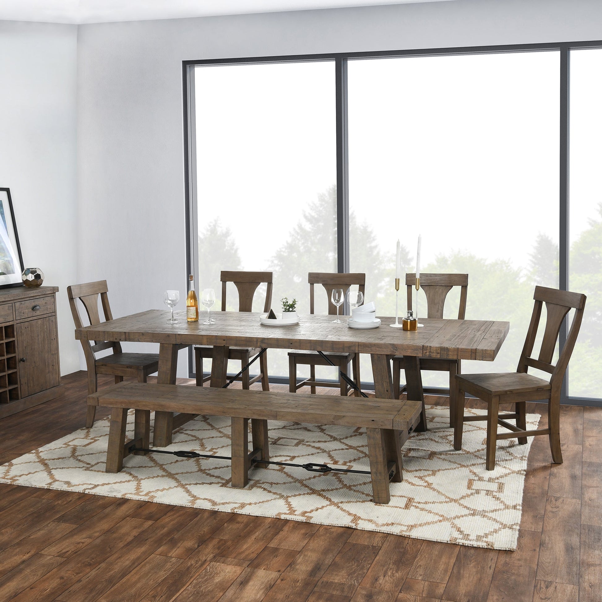 Tuscany Extendable Dining Table - Distressed Brown