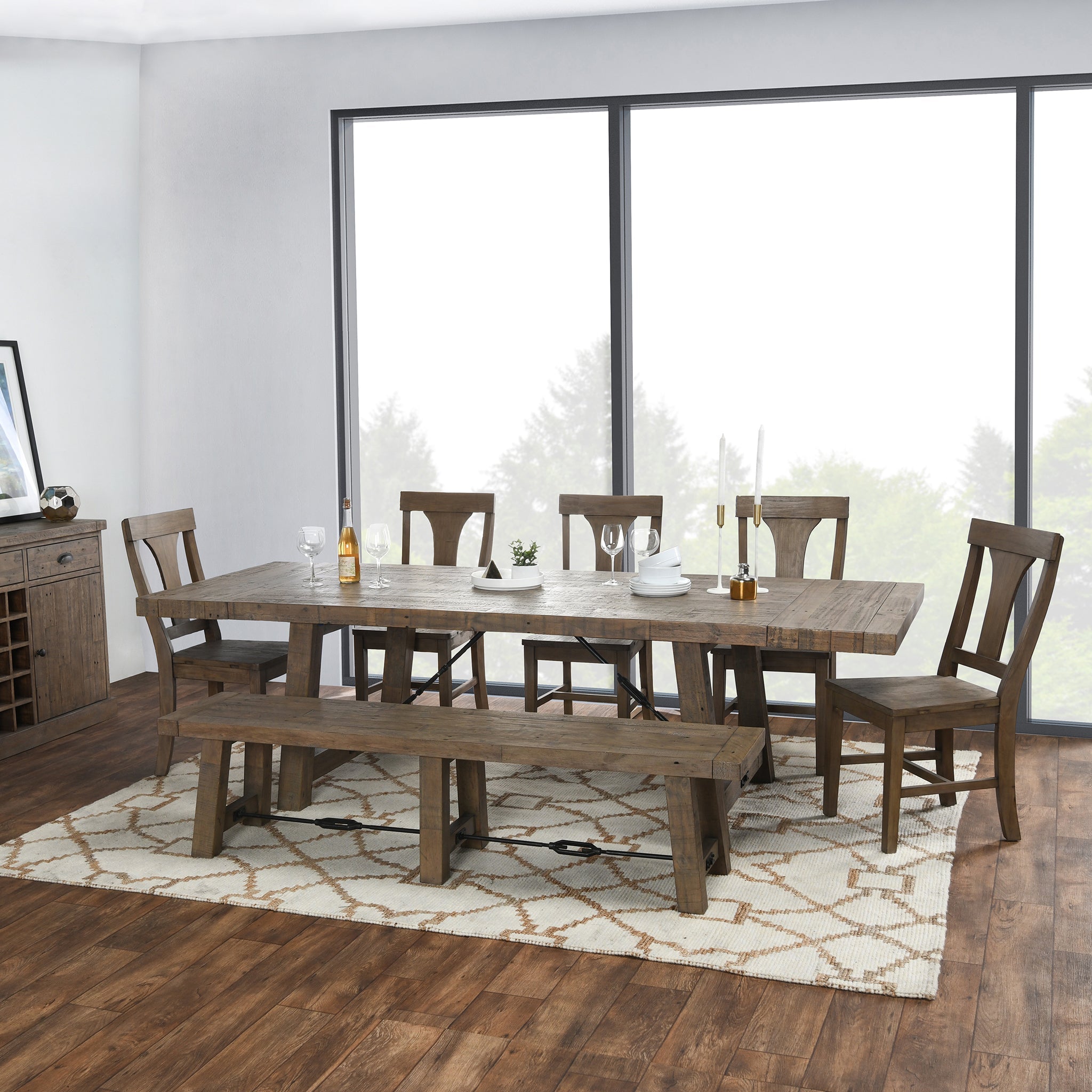 Tuscany Extendable Dining Table - Distressed Brown