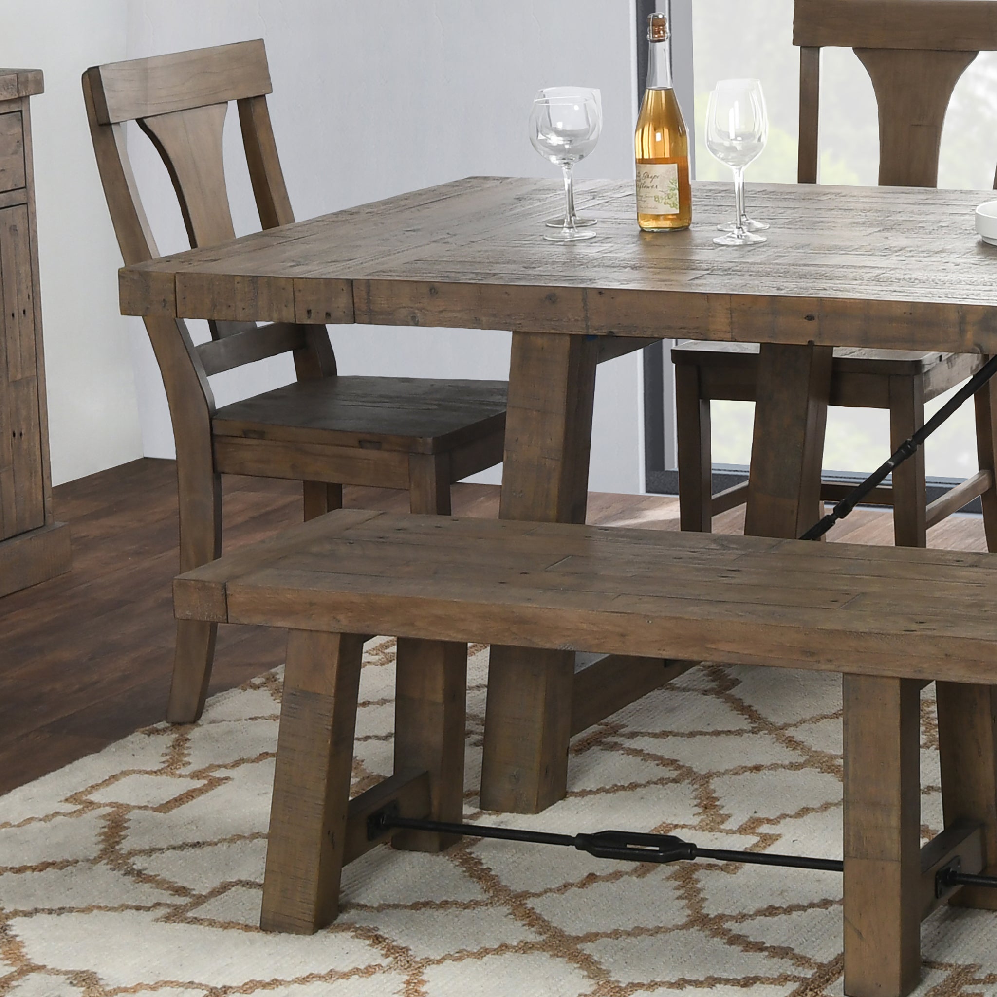 Tuscany Extendable Dining Table - Distressed Brown