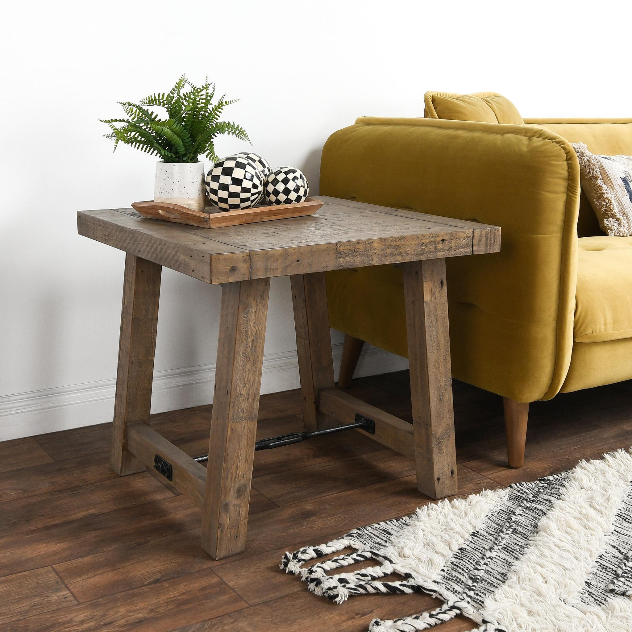 Tuscany End Table - Distressed Brown