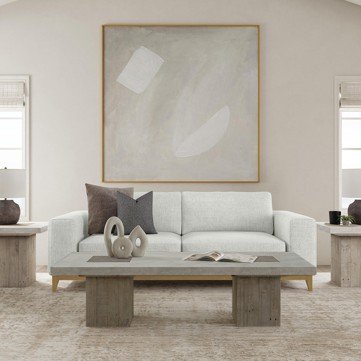 Phoenix Solid Wood Rectangle Coffee Table
