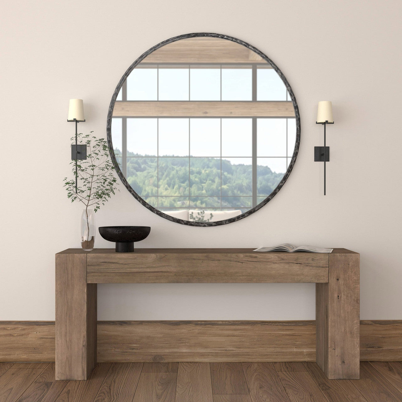 Bristol Solid Wood Rectangle Console Table - Cafe Brown
