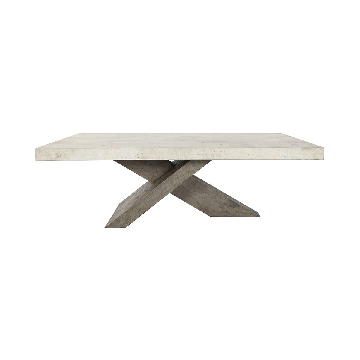 Durant Coffee Table - Antique White/Distressed Brown