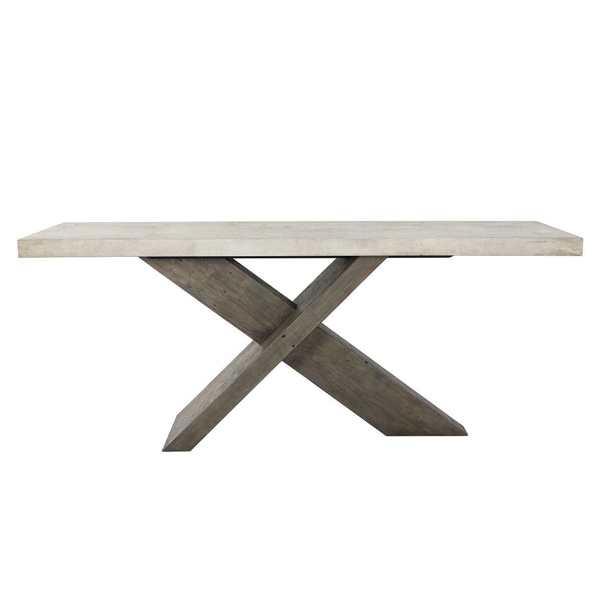 Durant Console Table - Antique White/Distressed Brown