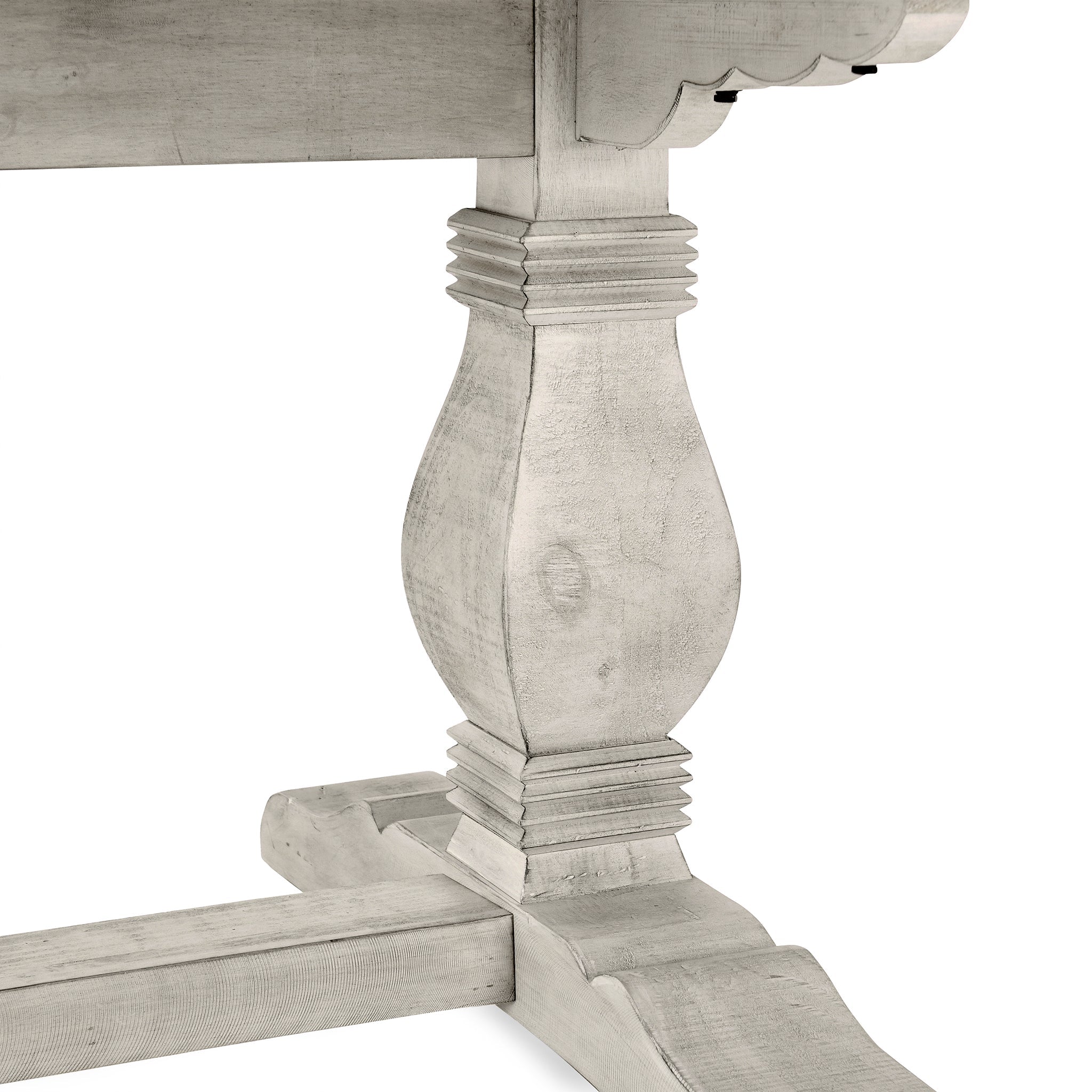 Caleb Dining Table - Distressed Ivory