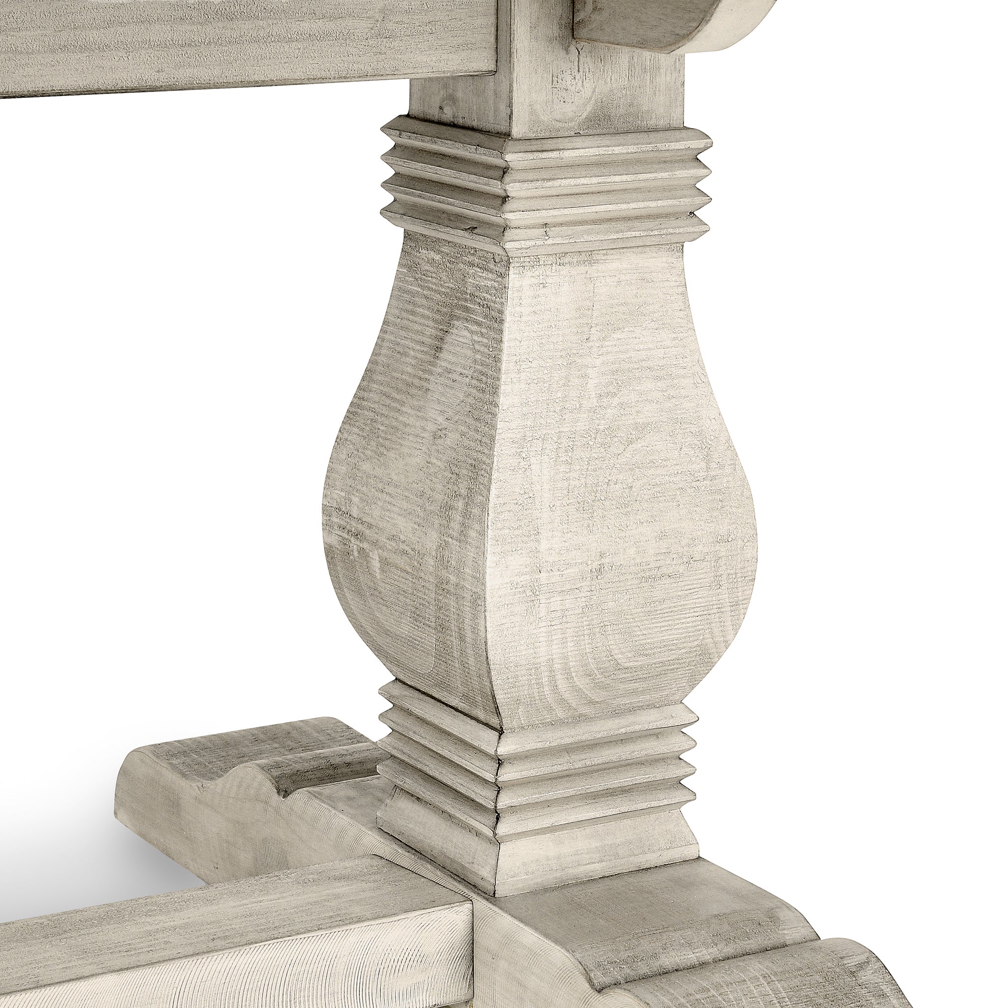 Caleb Dining Table - Distressed Ivory