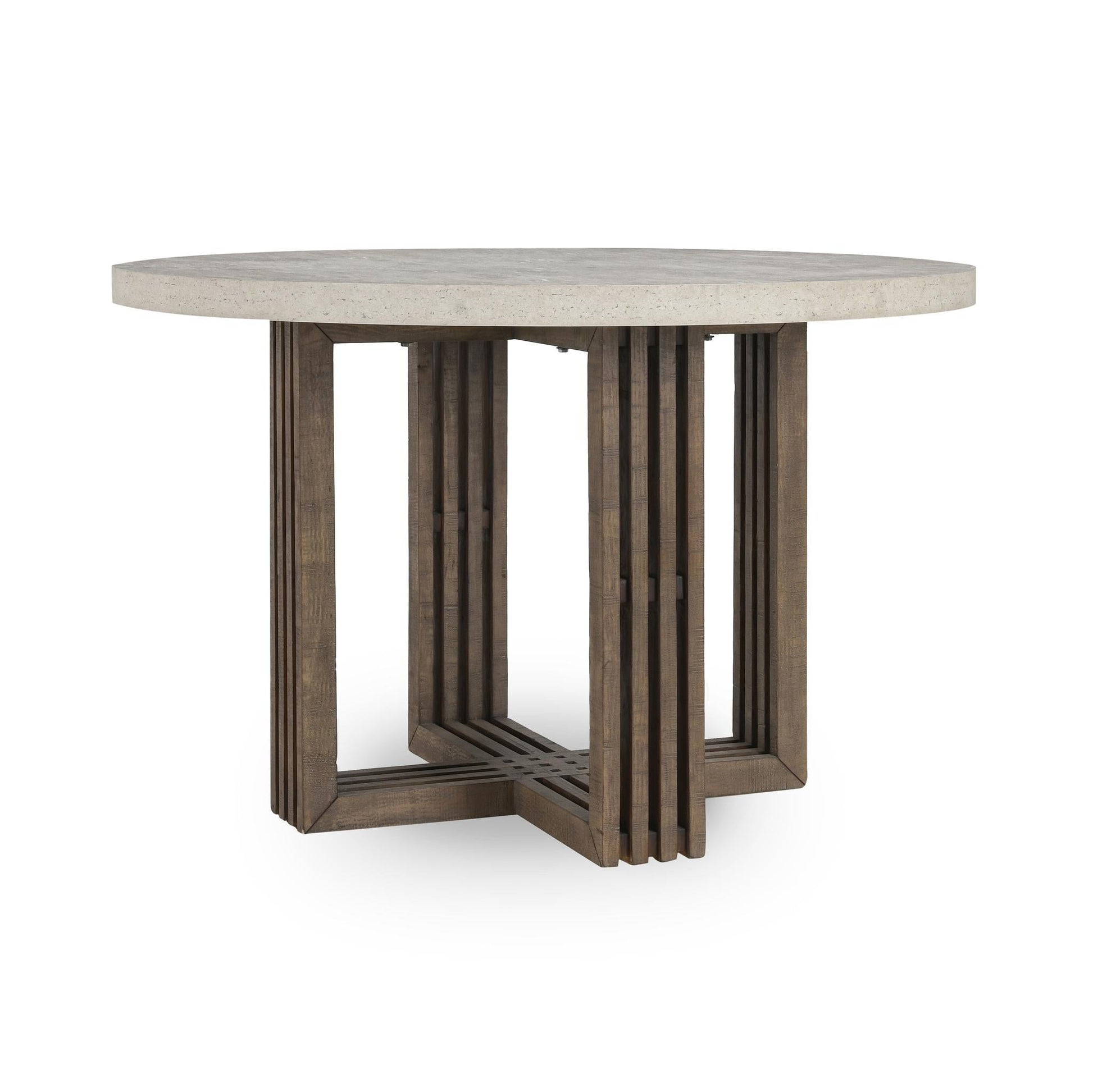 Aspen Dining Table - Distressed Brown/Weathered Chalk