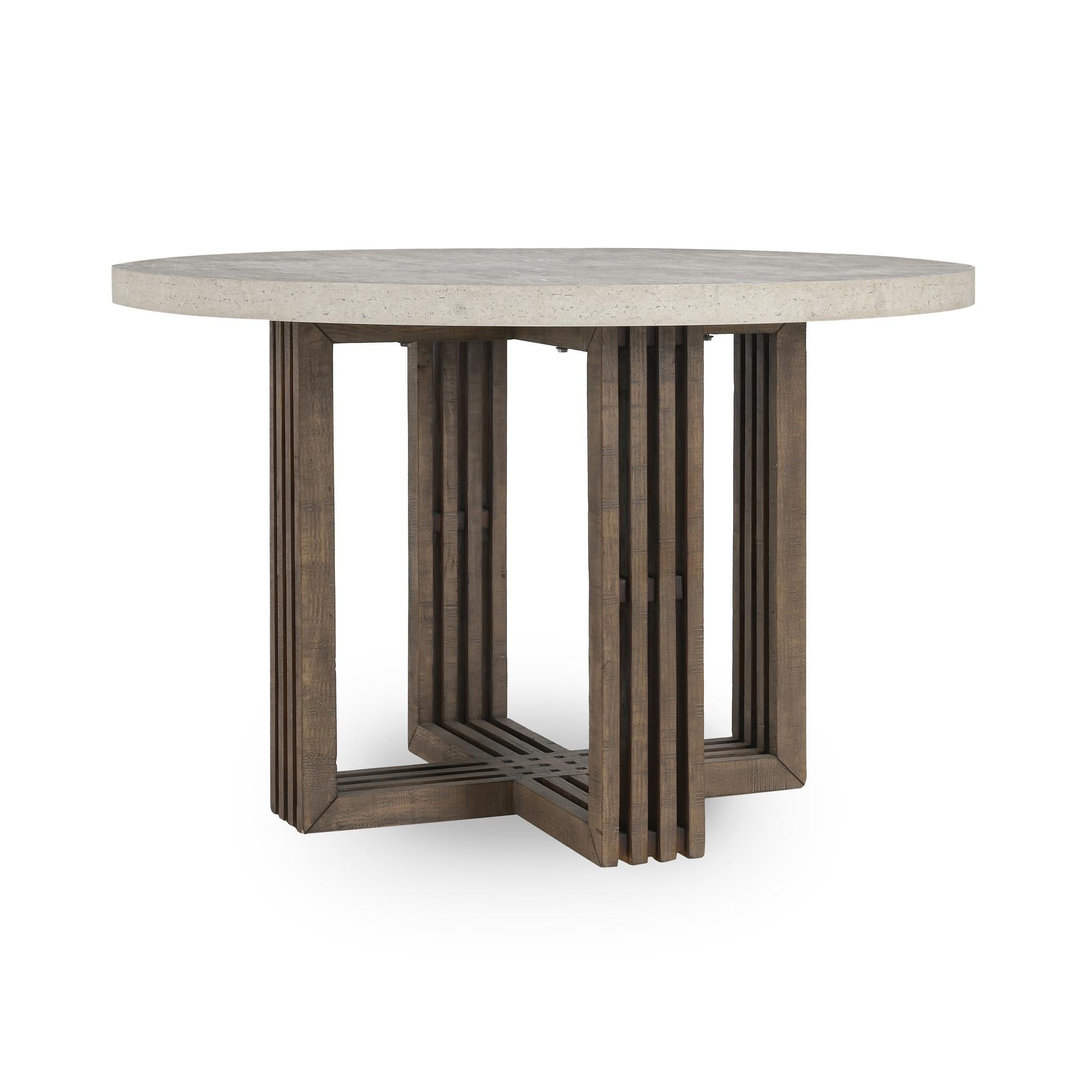 Aspen Dining Table - Distressed Brown/Weathered Chalk