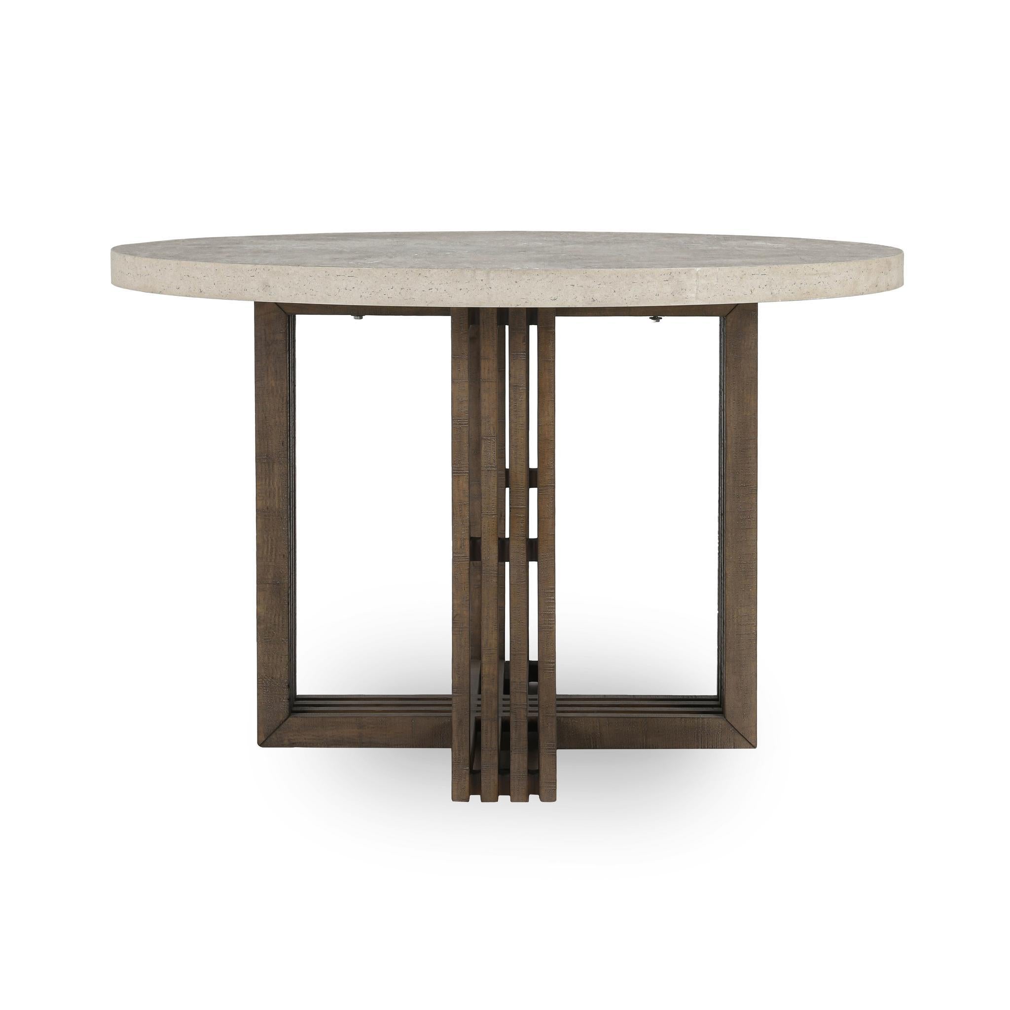 Aspen Dining Table - Distressed Brown/Weathered Chalk