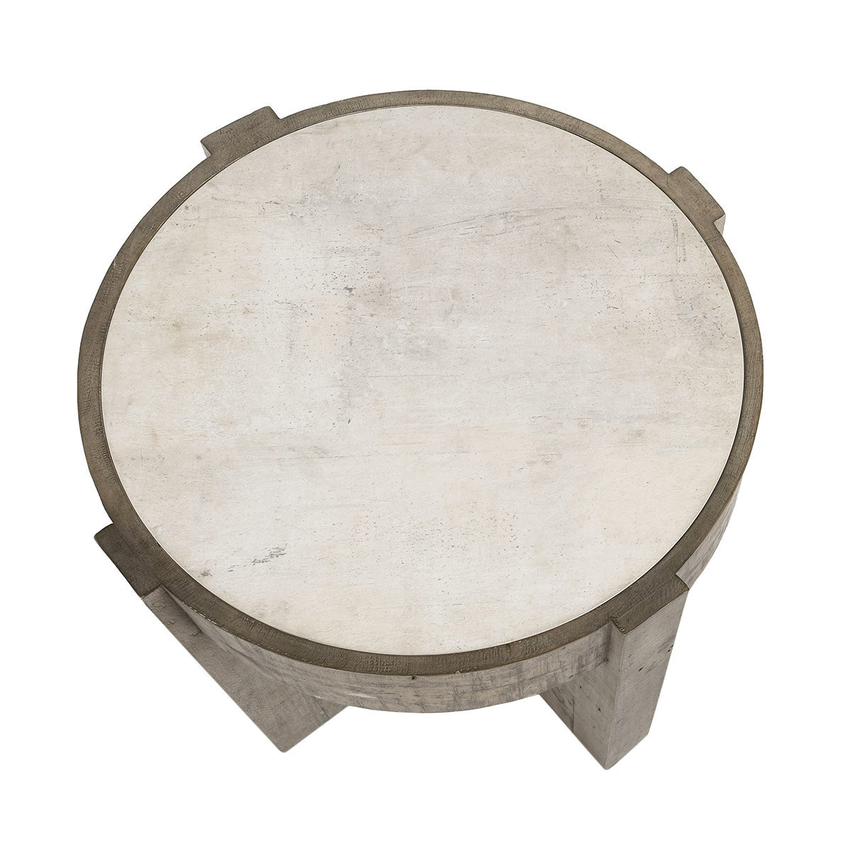 Sonoma End Table - Antique White/Distressed Gray