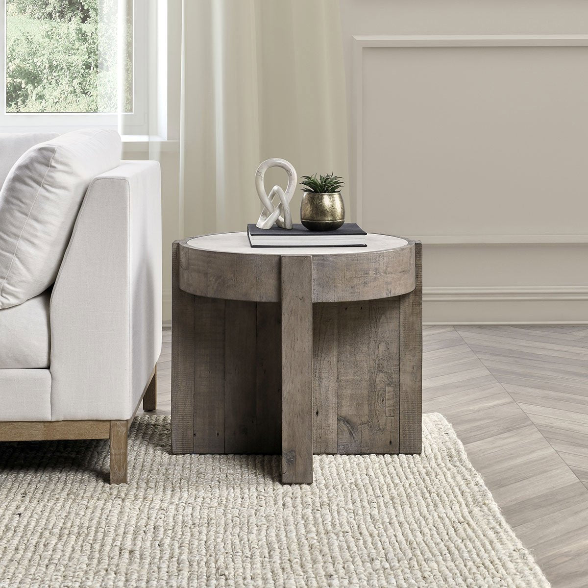 Sonoma Solid Wood Round End Table