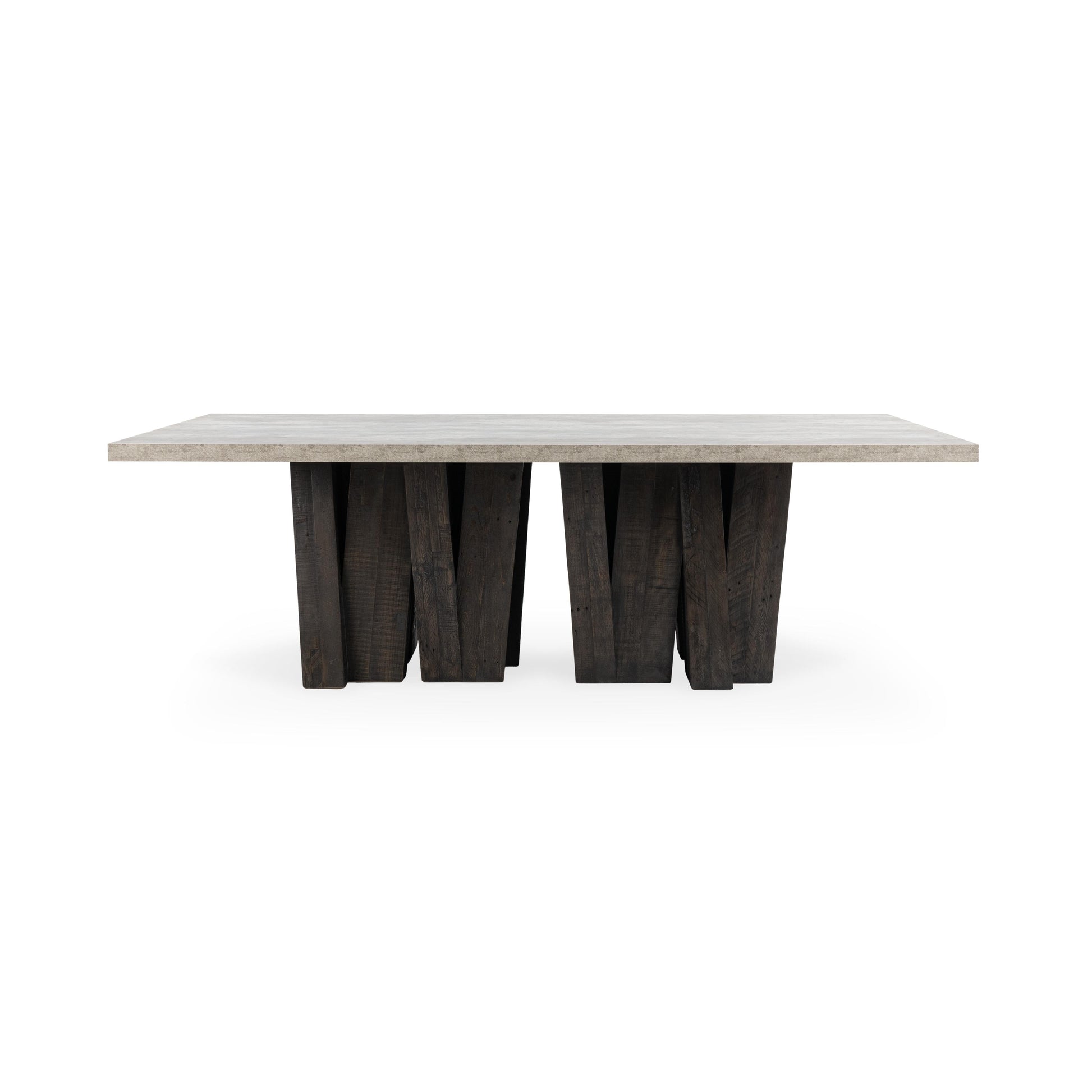 Simone Dining Table - Olive Brown/Antique Gray