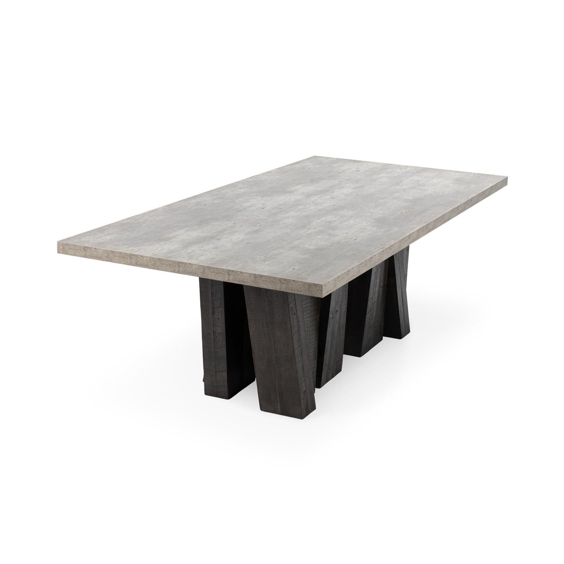 Simone Dining Table - Olive Brown/Antique Gray