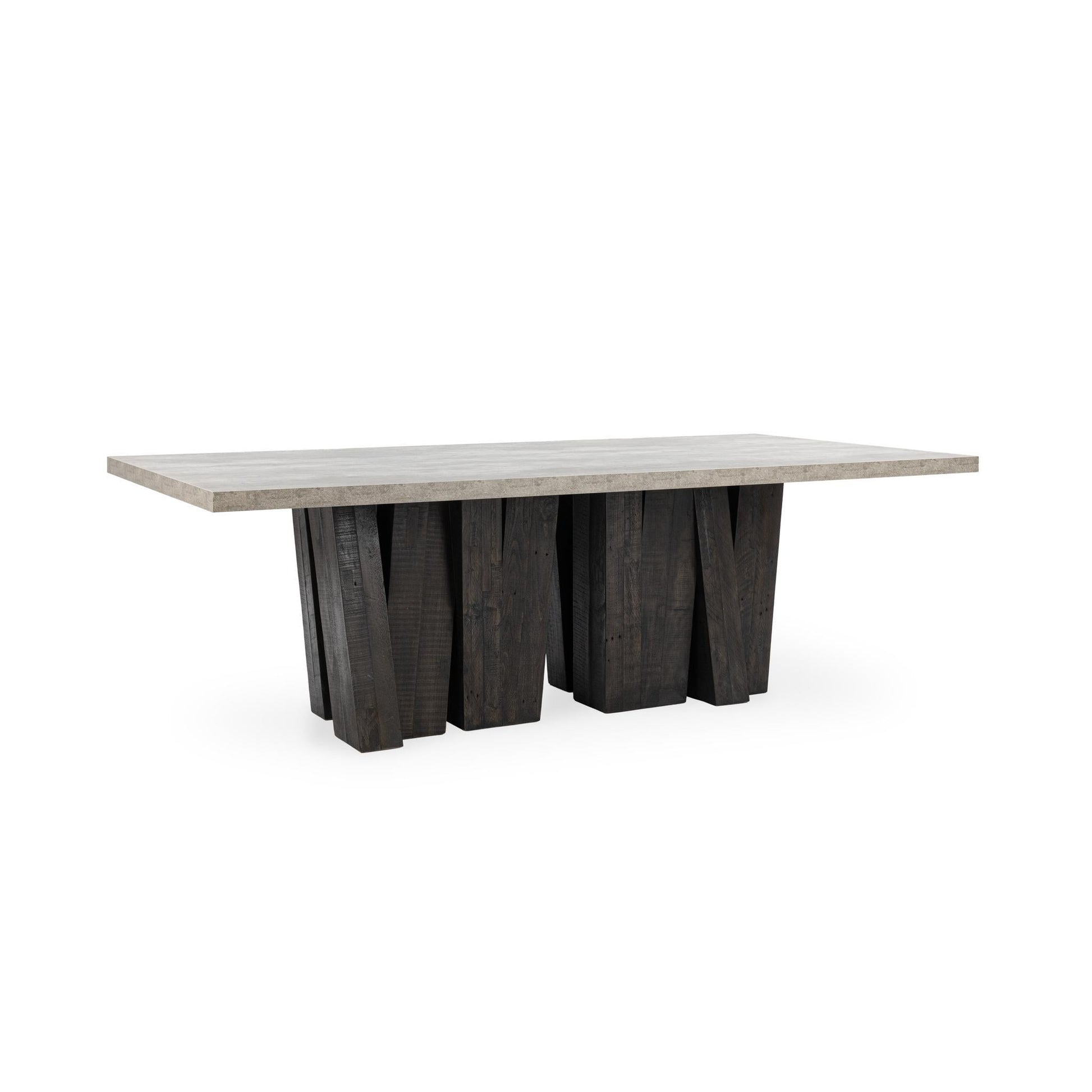 Simone Dining Table - Olive Brown/Antique Gray