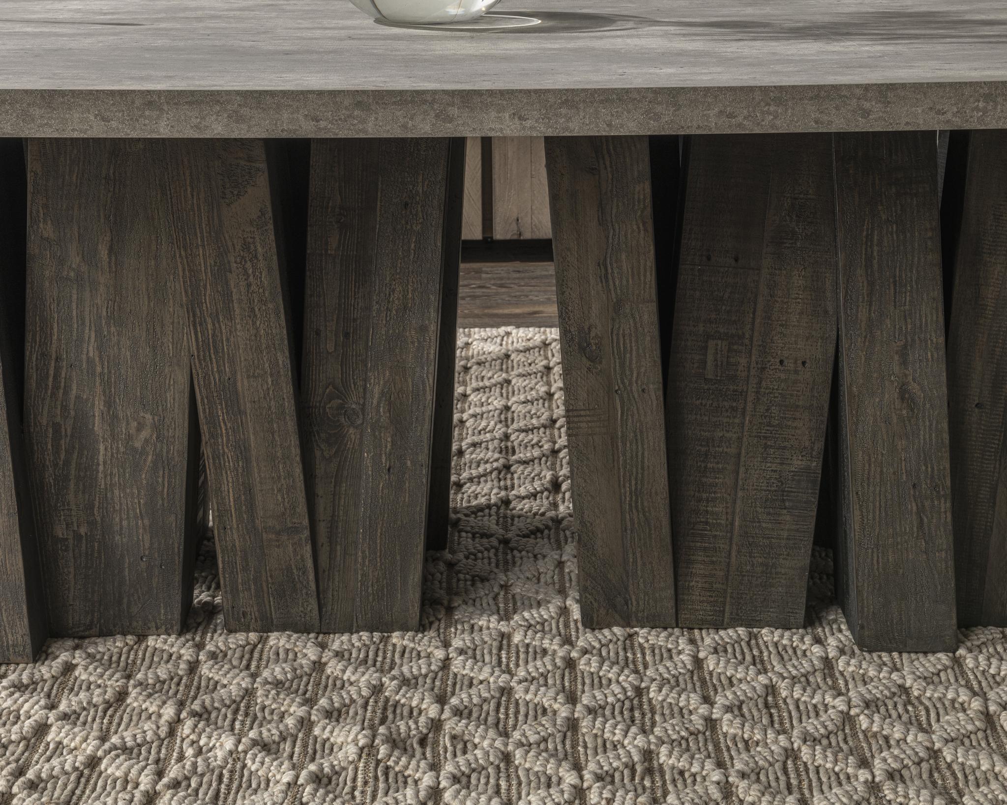 Simone Dining Table - Olive Brown/Antique Gray