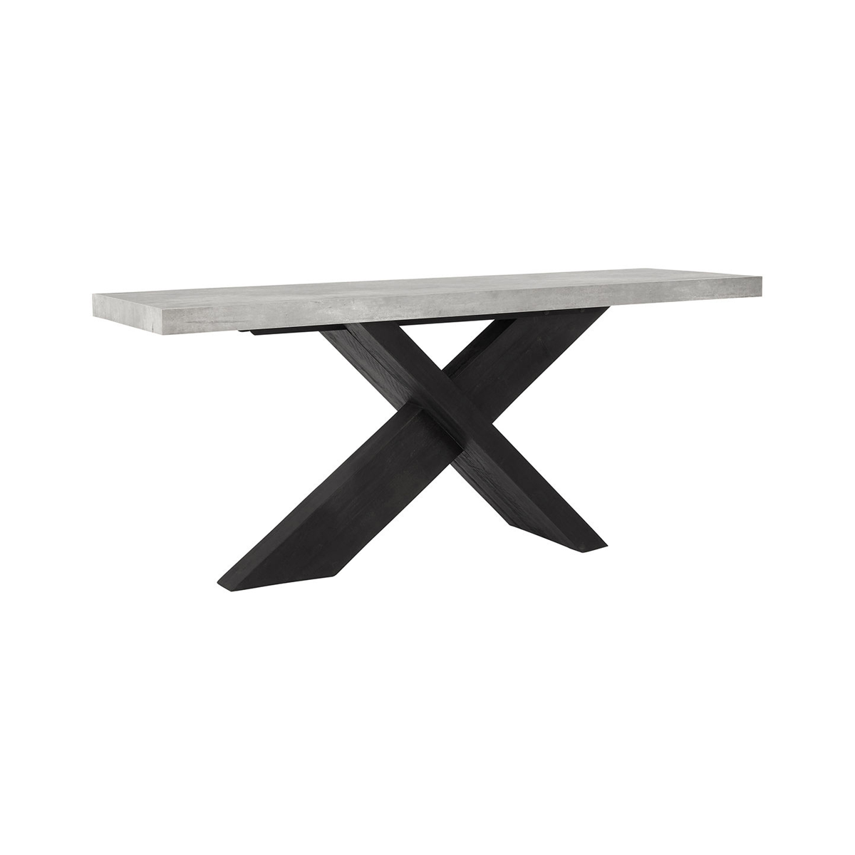 Durant Console Table - Antique White/Distressed Brown