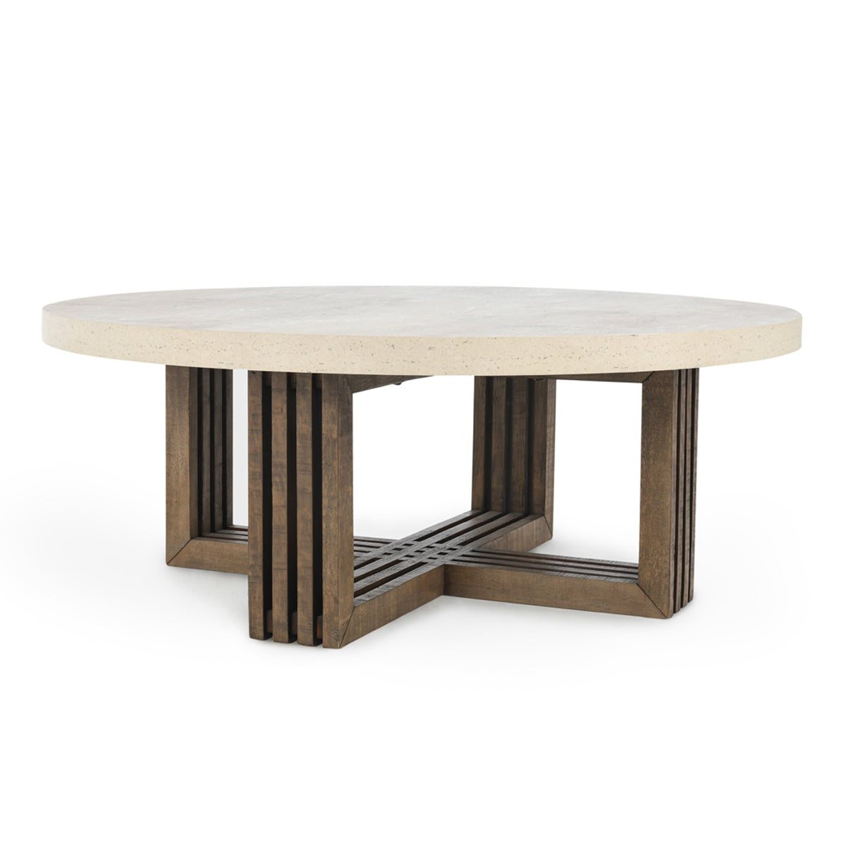 Aspen Coffee Table - Antique White/Distressed Brown