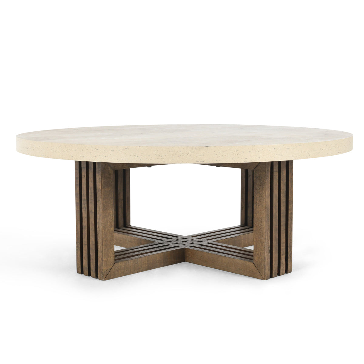 Aspen Coffee Table - Antique White/Distressed Brown