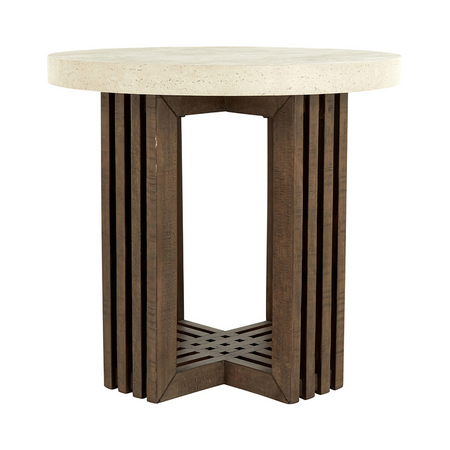 Aspen Solid Wood Round End Table
