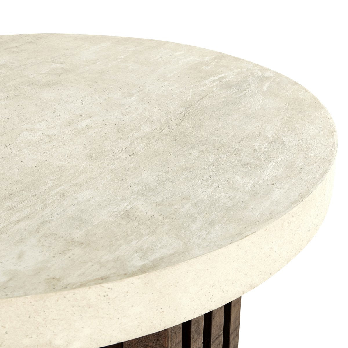 Aspen End Table - Antique White/Distressed Brown