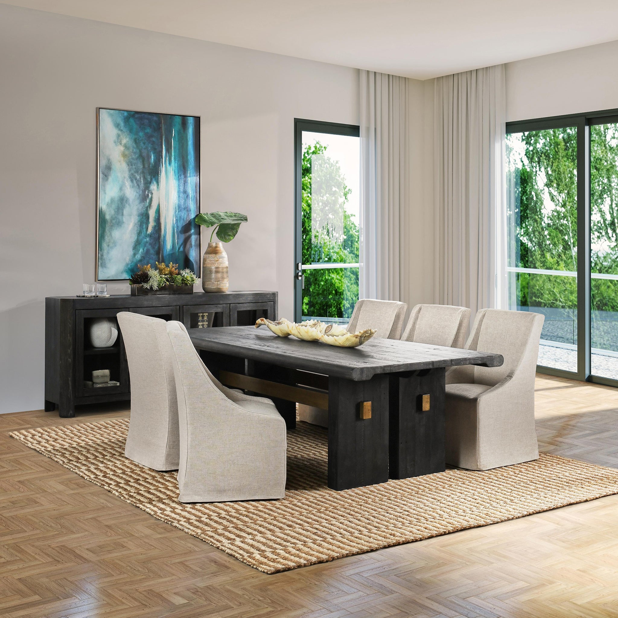 Larson Dining Table - Carbon Black