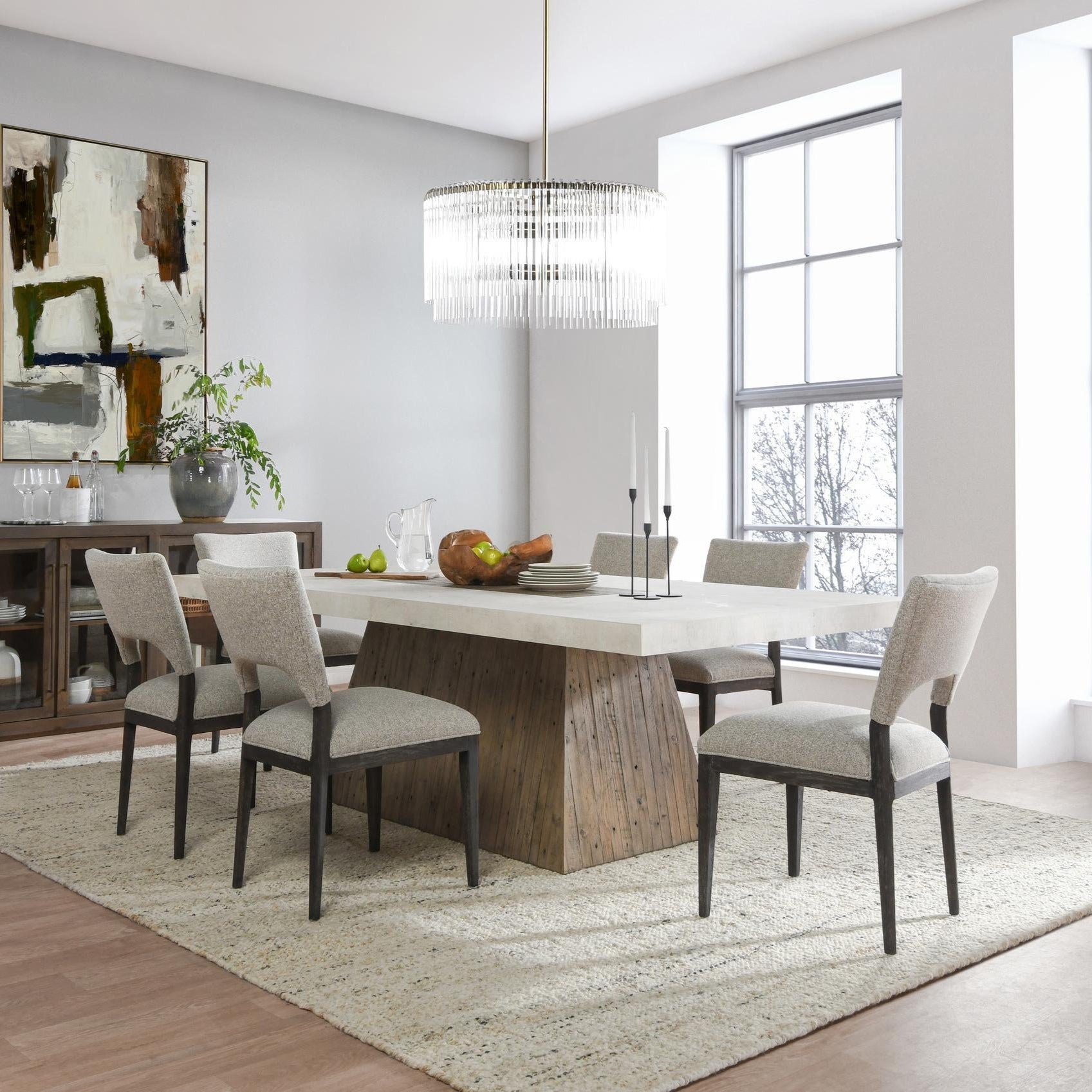 Grange Dining Table - Natural/Antique White
