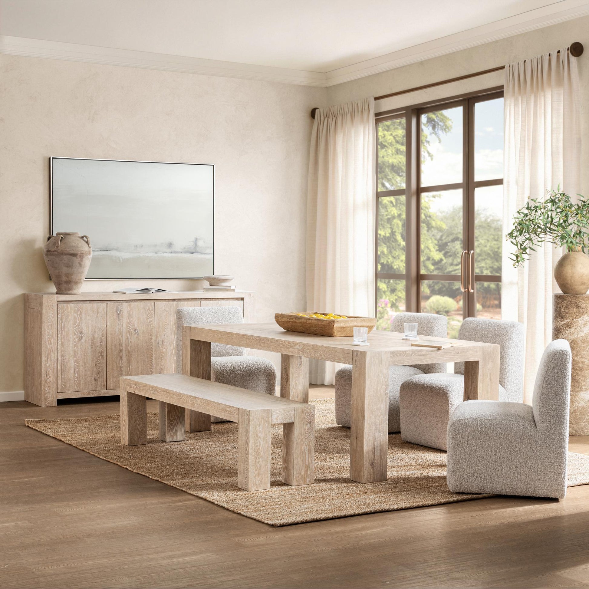 Bristol Dining Table - Aged Cream