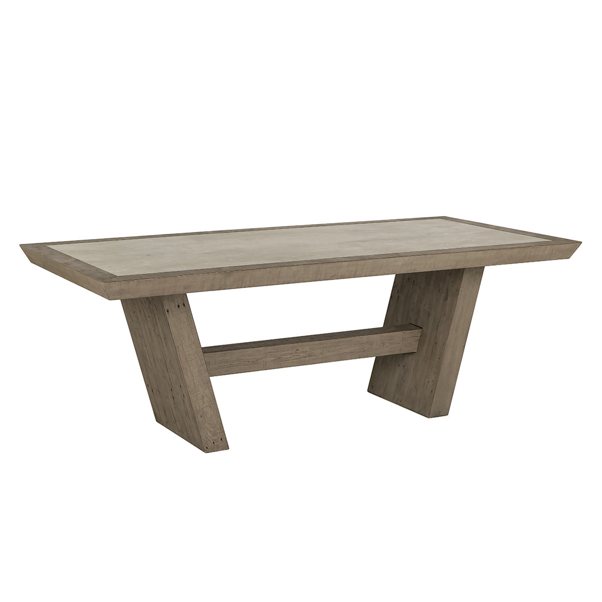 Efron Dining Table - Distressed Gray/Antique White
