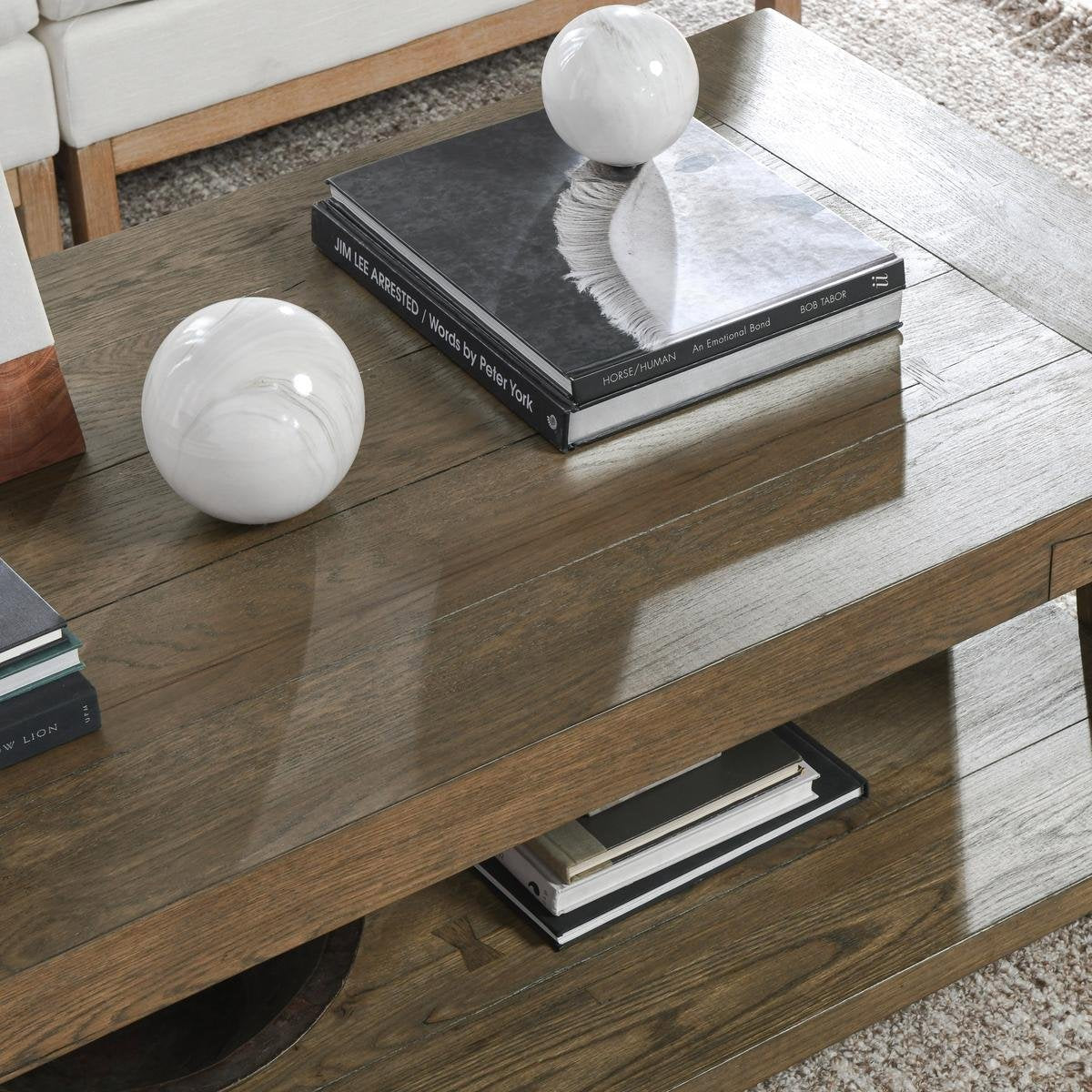 Troy Coffee Table - Suede Brown