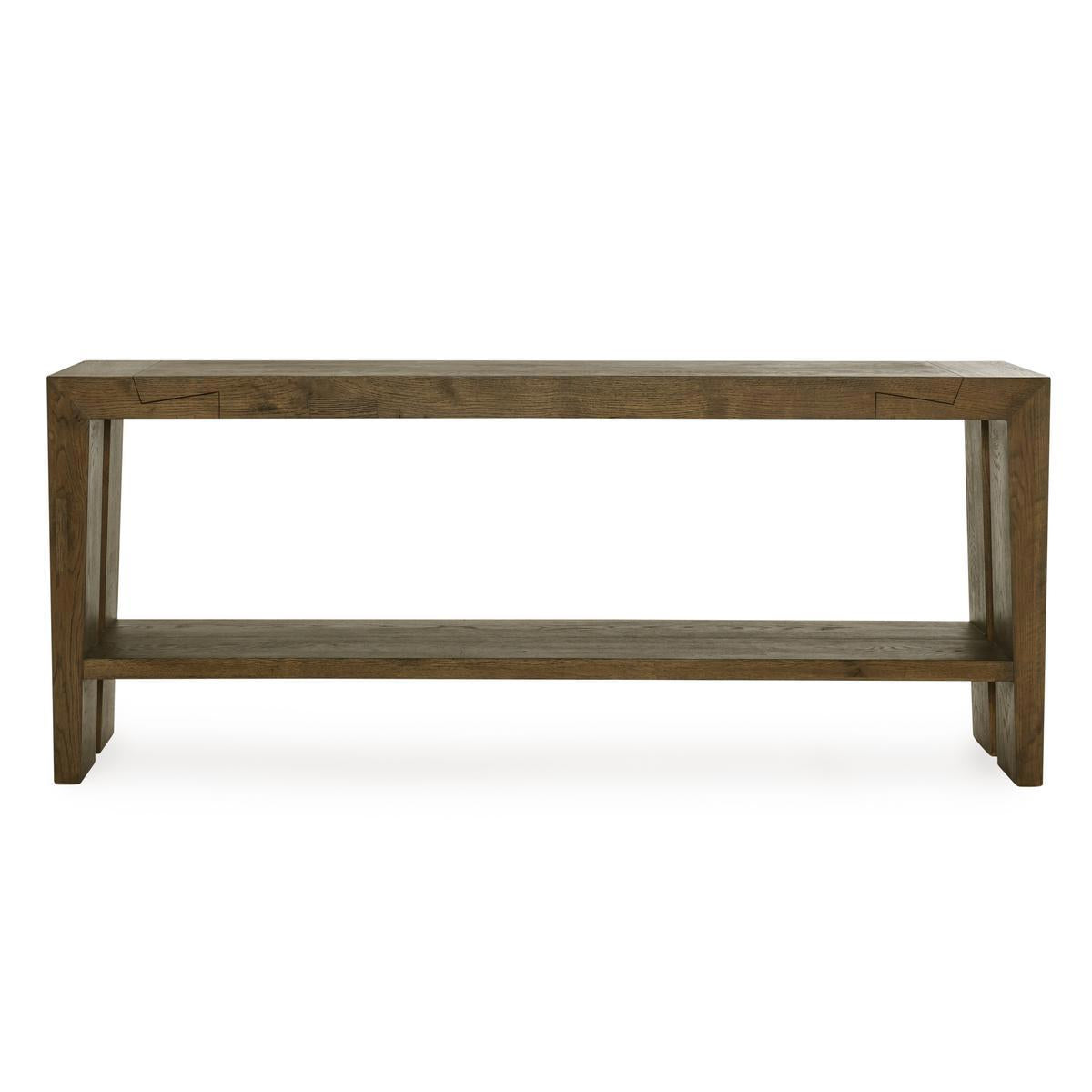 Troy Console Table - Suede Brown
