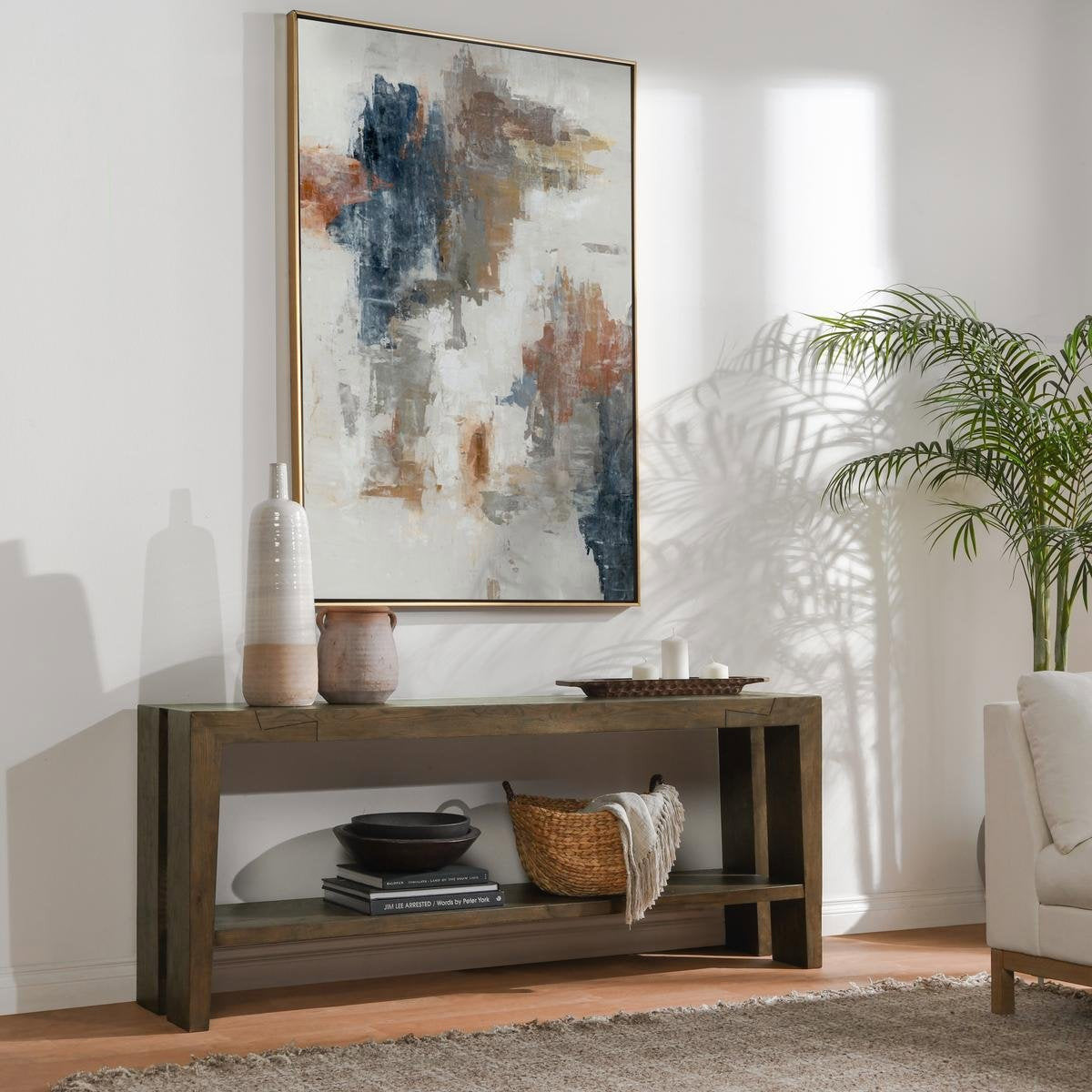 Troy Solid Wood Rectangle Console Table