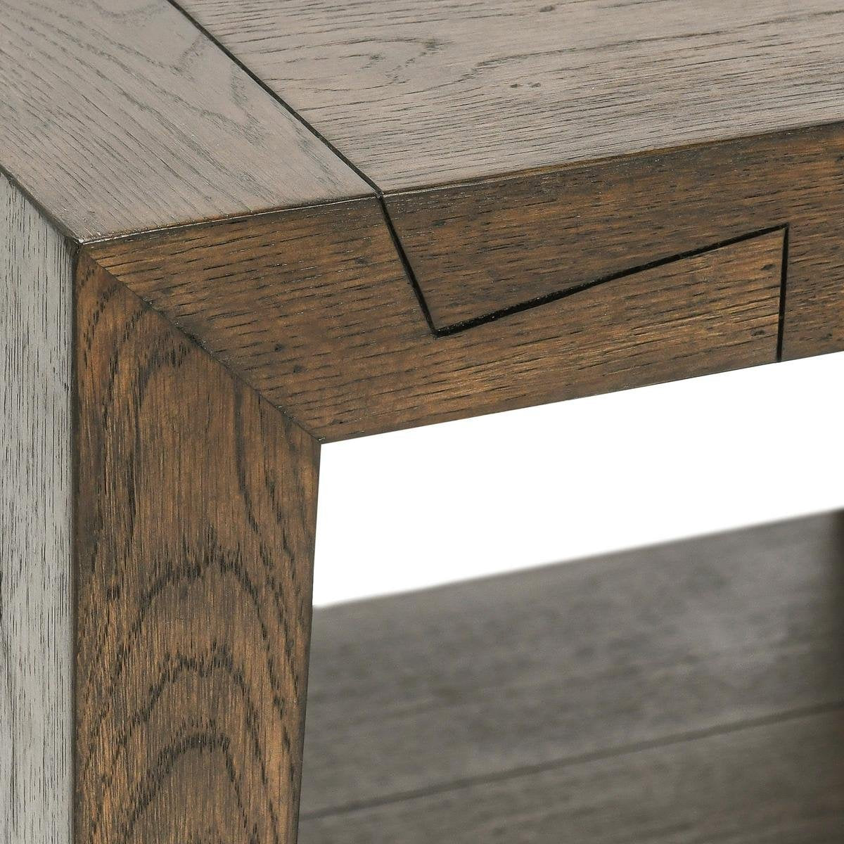 Troy End Table - Suede Brown