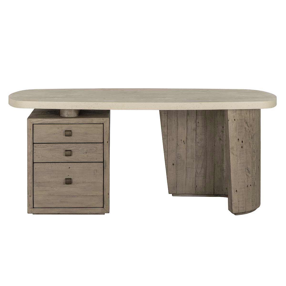 Angus Desk - Distressed Antique White/Distressed Gray - Distressed Gray/Antique White