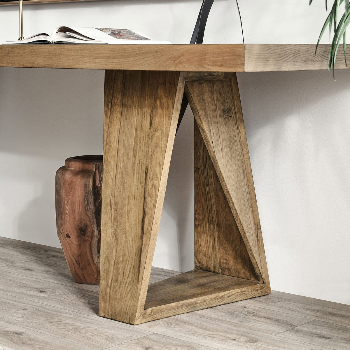 Arleth Solid Wood Rectangle Console Table