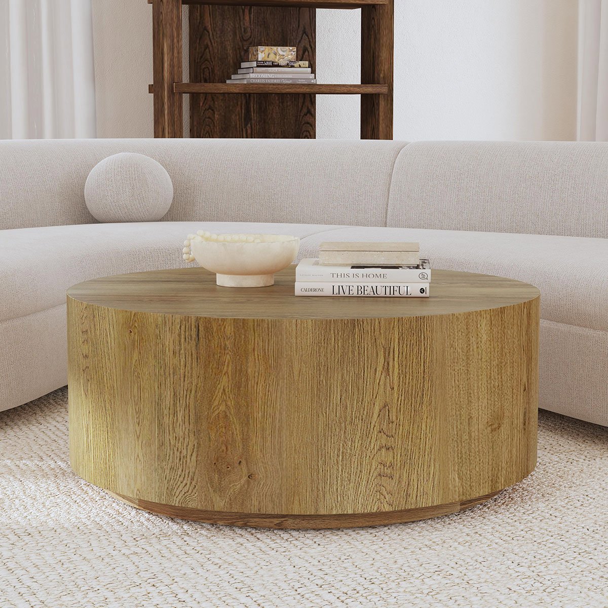 Layne Coffee Table with Casters - Light Brown
