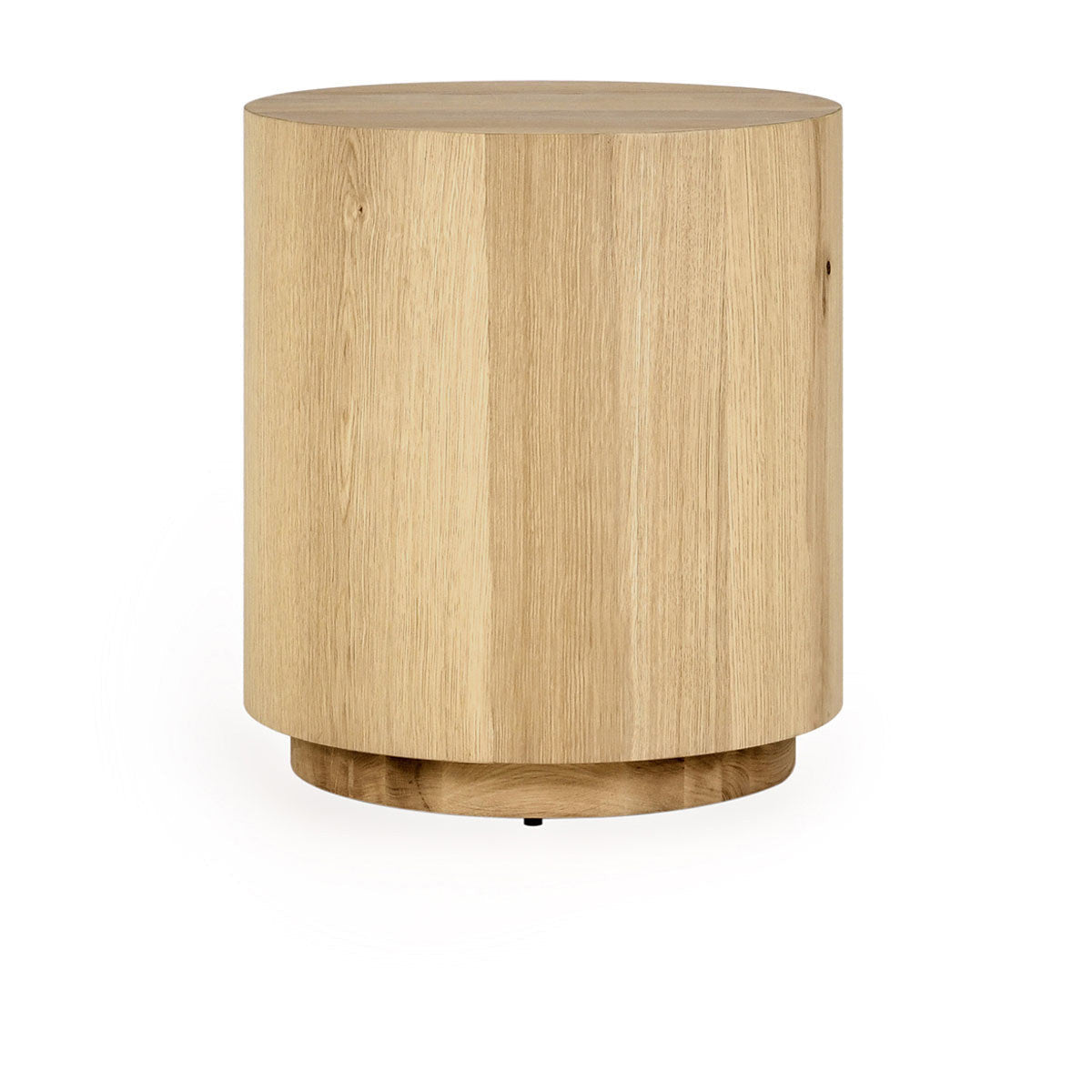 Layne Solid Wood Round End Table - True Natural