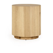 Layne Solid Wood Round End Table - True Natural