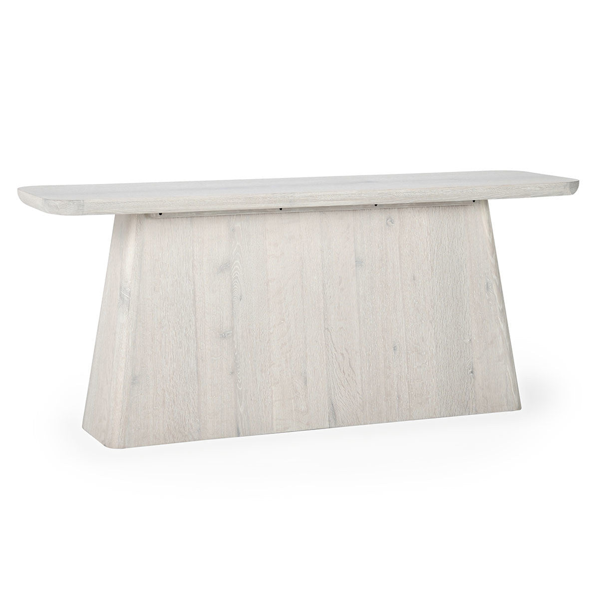 Orlando Solid Wood Rectangle Console Table - Milk White