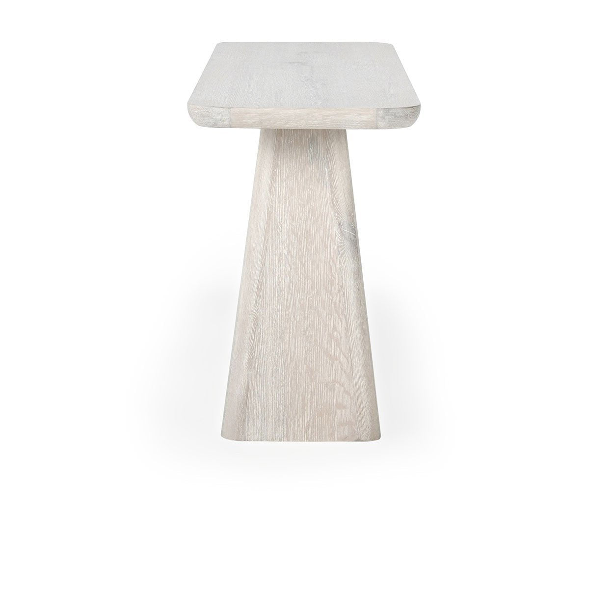 Orlando Solid Wood Rectangle Console Table - Milk White