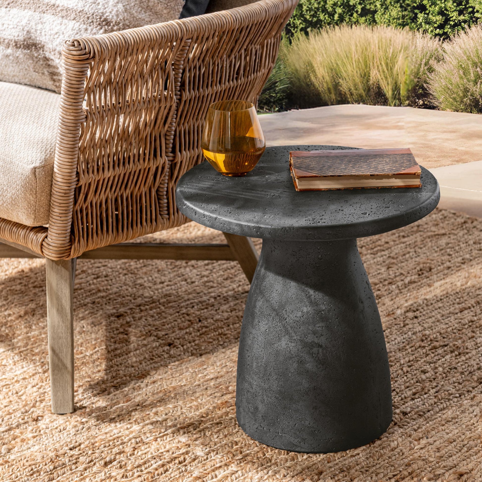 Collins Outdoor Accent Table - Dark Gray