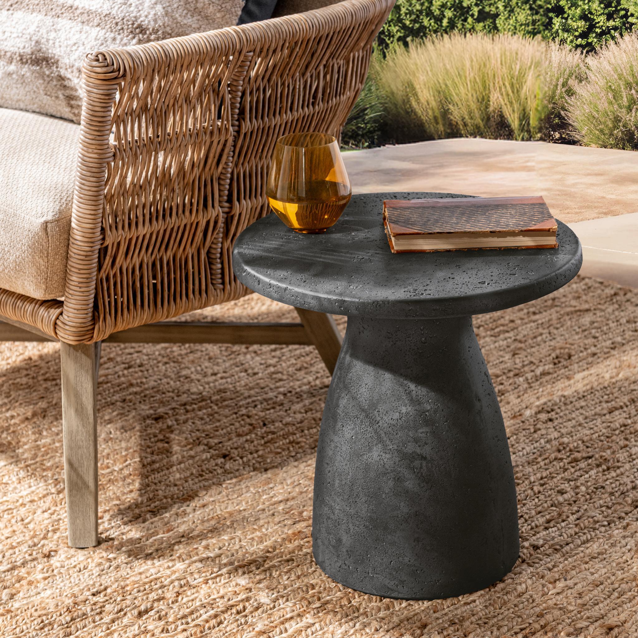 Collins Outdoor Accent Table - Dark Gray